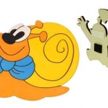 Magnet decorativ din lemn melc