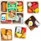 Set din lemn cu alimente FOOD GROUPS 25 piese