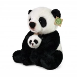 Panda de pluș cu pui 27 cm eco‑friendly