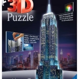 RAVENSBURGER puzzle 3D luminos Empire State Building – ediție de noapte, 216 piese