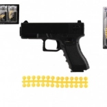 Pistolă pentru copii cu bile moi 10 cm cu cartușe