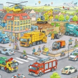 Ravensburger puzzle vehicule în oraș 100 piese