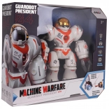 Robot multifuncțional alb și portocaliu controlat de la distanță