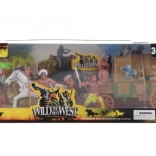 Set indian cu cal și căruță – jucărie din plastic