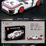 Set de construcție mașină sport albă 346 piese