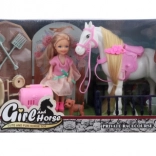 Păpușă și căluț cu accesorii