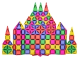 Set magnetic colorat de construcție, 150 piese