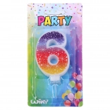 Lumânare petrecere numărul 6 Stele