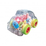 Mașinuță transparentă cu efecte luminoase și sonore