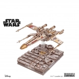 Ugears Star Wars X-Wing vânătorul lui Luke Skywalker puzzle mecanic 3D din lemn
