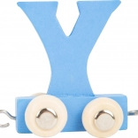 Vagonaș din lemn cu litera Y – vagon colorat small foot