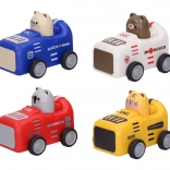 Animăluț într-o mașinuță cu mecanism de întoarcere 9 cm