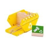 Container de reciclare din lemn pentru circuitul de tren BIGJIGS RAIL