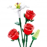 Sluban Flowers trandafiri cu crin – set de construcție cu 267 de piese