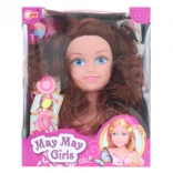 Cap de coafat brunet pentru coafuri pentru copii cu accesorii