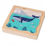 Puzzle stratificat din lemn Animale Arctice