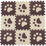 Puzzle de podea din spumă – lăbuțe maro