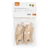 Șine de lemn curbe mici compatibile cu Maxim - 4 bucăți