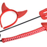 set de carnaval cu urechi, coadă și trident