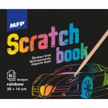 Bloc de desene răzuibile cu curcubeu 20x14 cm