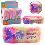 Penar plusat cu coadă de sirenă, roz-violet cu paiete