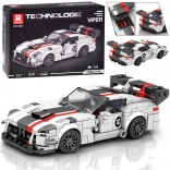 Set de construcție tehnic – mașină supersport Viper Alb cu spoiler, 419 piese