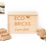 Set de construcții din lemn cu 45 de piese în cutie