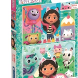 puzzle 2×60 piese căsuța magică a lui Gabby