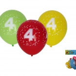 Baloane 30 cm cu numărul 4 – set 5 buc