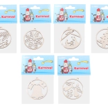 Obiect decorativ de Crăciun din lemn 63 mm