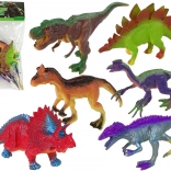 Set de figurine colorate cu dinozauri (6 buc.)