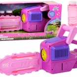 Pistolă de bule roz în formă de drujbă