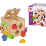 Cub din lemn – sortator de forme, 12 piese