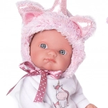Antonio Juan păpușă realistă bebeluș Unicorn roz 21 cm