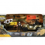 Set militar cu vehicul și elicopter
