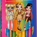 Creioane colorate ASTRA Rainbow High Jumbo curcubeu, 10 buc