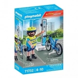 Action Heroes patrulă ciclistă de poliție cu e‑bike PLAYMOBIL