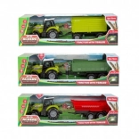 Tractor din plastic cu remorcă cu mers liber, cu lumină și sunet