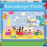 Peppa Purcelușa: Aventurile lui Peppa puzzle 2x12 piese