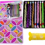 Set colorat de mărgele pentru păr și bijuterii