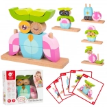 Cubi 3D din lemn – bufniță CLASSIC WORLD