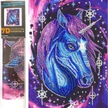 Pictură cu diamante 7D Unicorn stelar 30 × 40 cm