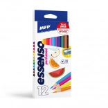 creioane colorate triunghiulare parfumate MFP Essenso 12 buc cu ascuțitoare