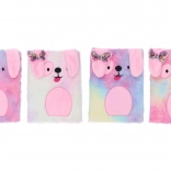 Jurnal plușat A5 cu cățel, liniat, 80 de file