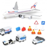 Set de joacă de aeroport cu avion și vehicule de serviciu Dickie