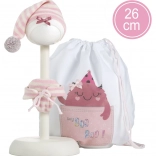 Hăinuțe pentru păpușa bebeluș New Born, mărimea 26 cm, cu accesorii