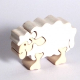 Puzzle de inserare din lemn Oiță