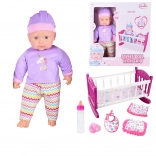 Woopie Royal XL set îngrijitoare – păpușă unicorn cu leagăn și set pentru hrănire