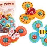 Jucărie senzorială cu ventuze – buburuză, albină și fluture (set 3 buc)