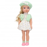 Păpușă cu sunete 36 cm cu poșetă și căciulă